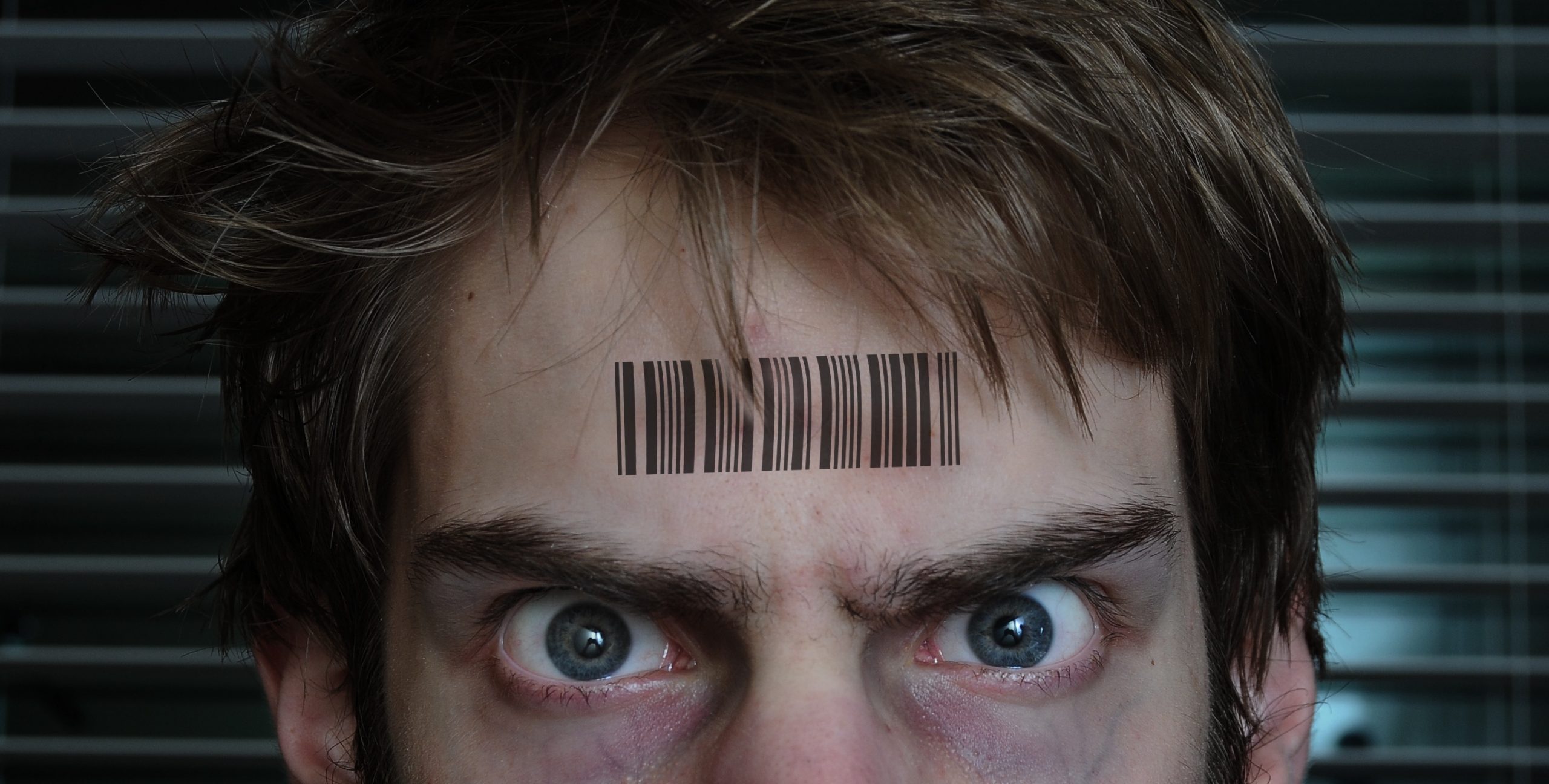 Barcode tatoo representing the mark of the beast