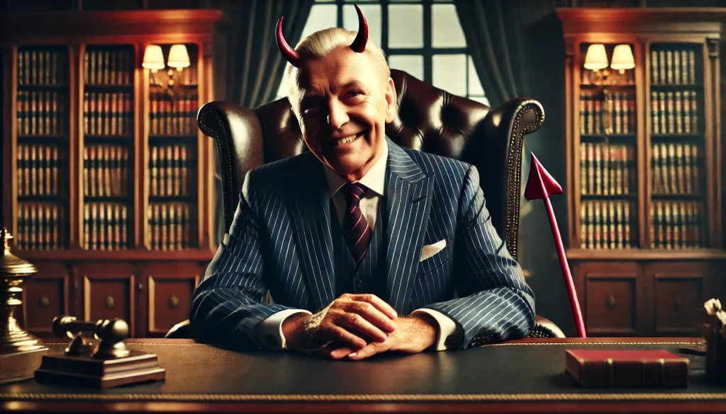 A caricature of Joe Biden with horns begs the question, Is Joe Biden Evil?