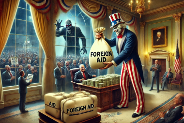 Evil and corrupt members of the US Government give foreign aid to countries that hate America