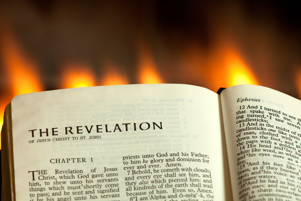 Shown - the book of Revelation, a primary book of bible prophecy.