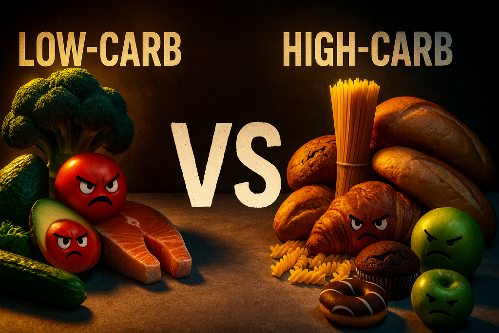 low carb and high carb foods battle for your health.
