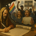 An Apostle pens Romans 1:28-32 while imagining the world chaos.