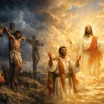 The thief on the cross finds redemption in is last moments, as depicted here.